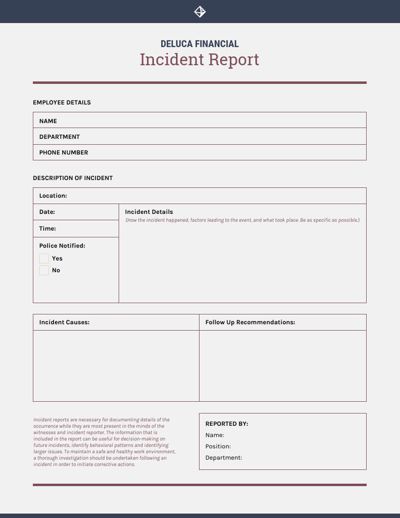 How To Write An Effective Incident Report [Examples + With Regard To Incident Report Register Template