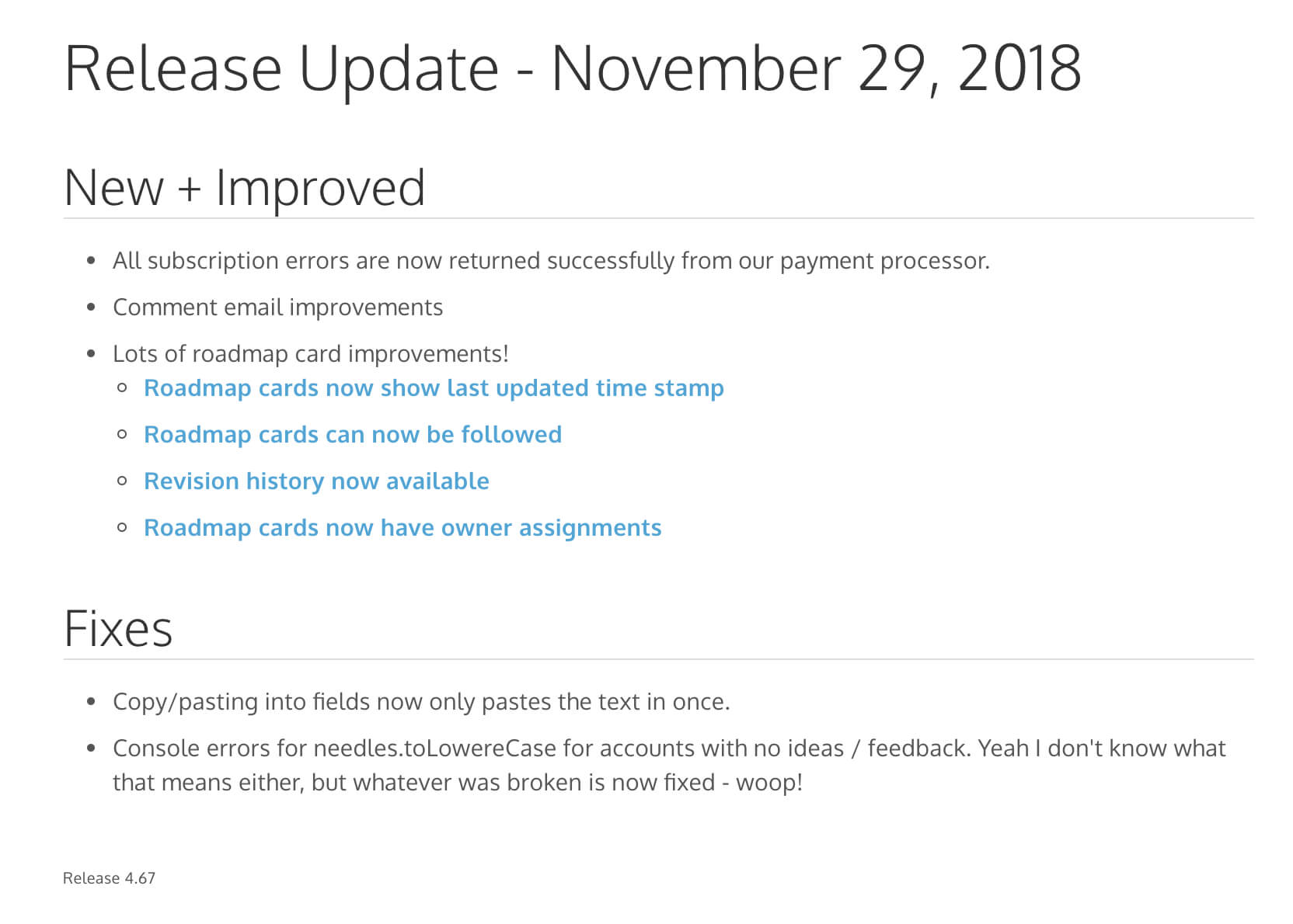 How To Write Great Release Notes | Prodpad Intended For Software Release Notes Template Word