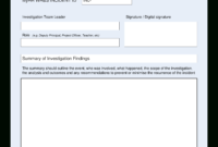 Hse Health Safety Incident Investigation Report | Templates At inside Hse Report Template