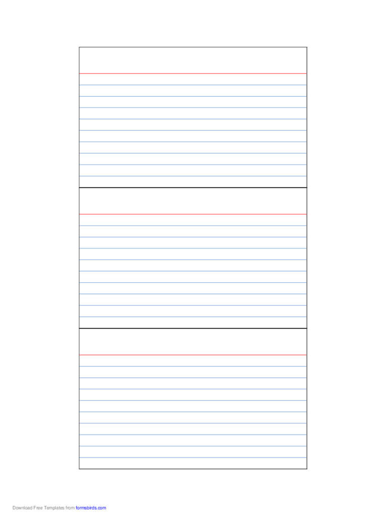 Index Card Template – 4 Free Templates In Pdf, Word, Excel With Index Card Template For Word