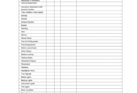 Inspection Spreadsheet Template Vehicle Checklist Excel within Vehicle Checklist Template Word