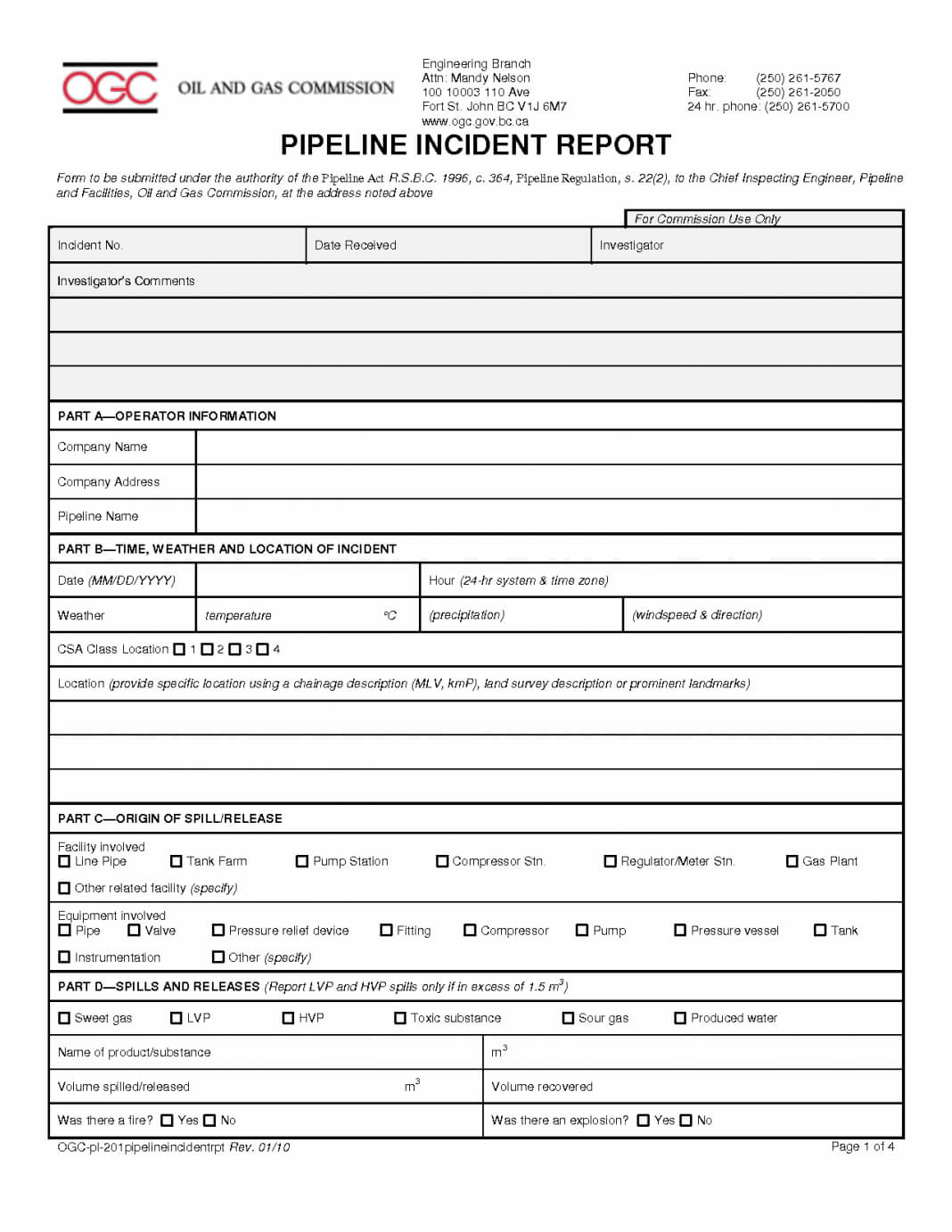 Insurance Incident Report Template Form Format For Claim For Insurance Incident Report Template