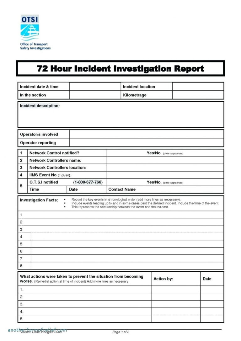 Workplace Investigation Report Template Word