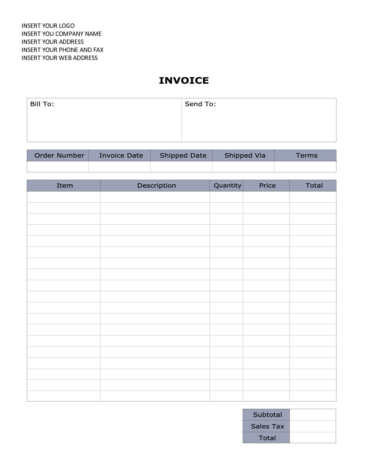 Invoice Template Word 2010 | Invoice Example Inside Invoice Template Word 2010