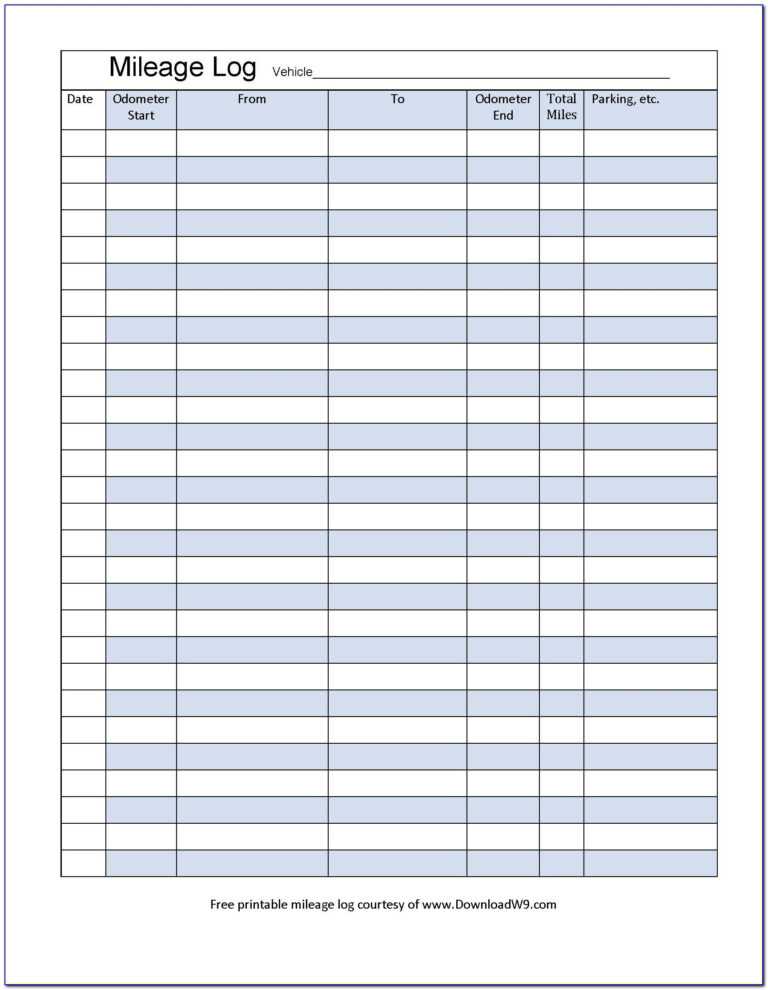 Irs Mileage Log Form – Form : Resume Examples #e4K4V6Y5Qn Within ...