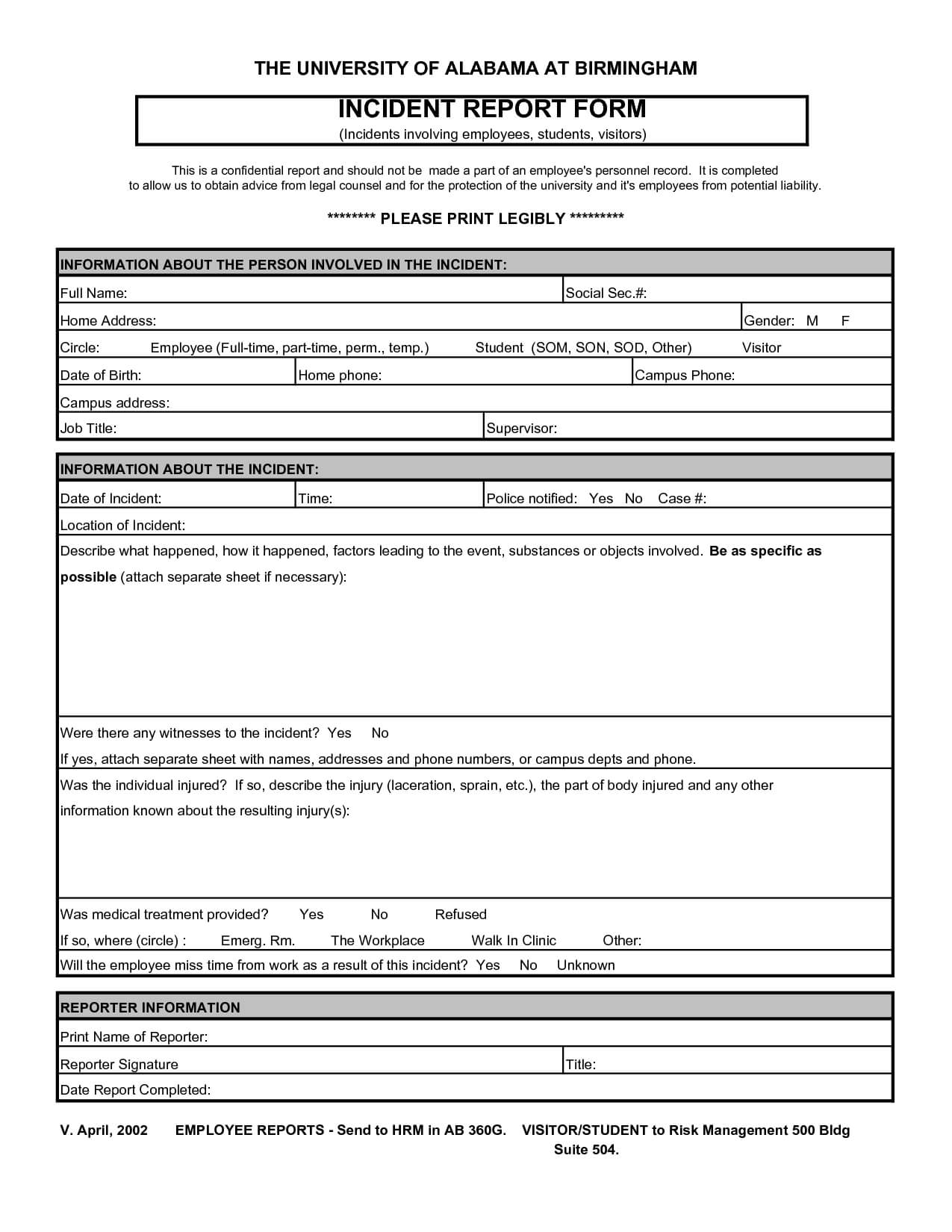 It Incident Report Template Best Photos Of Word Ocument Throughout Computer Incident Report Template