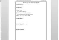 It Security Audit Report Template | Itsd107-1 in Security Audit Report Template