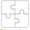 Jigsaw Puzzle Blank 2X2, Four Pieces Stock Illustration Intended For Blank Jigsaw Piece Template