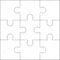 Jigsaw Puzzle Blank Template 3X3 — Stock Vector © Binik1 Intended For Blank Jigsaw Piece Template