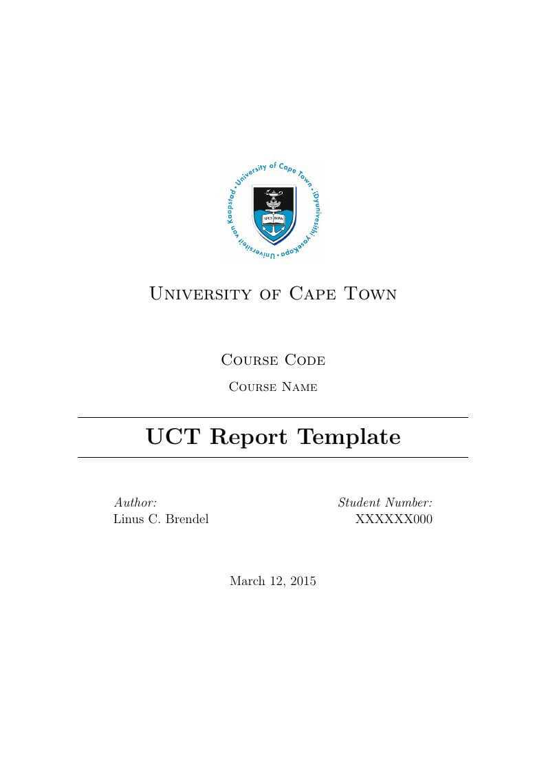 Latex Template For Report