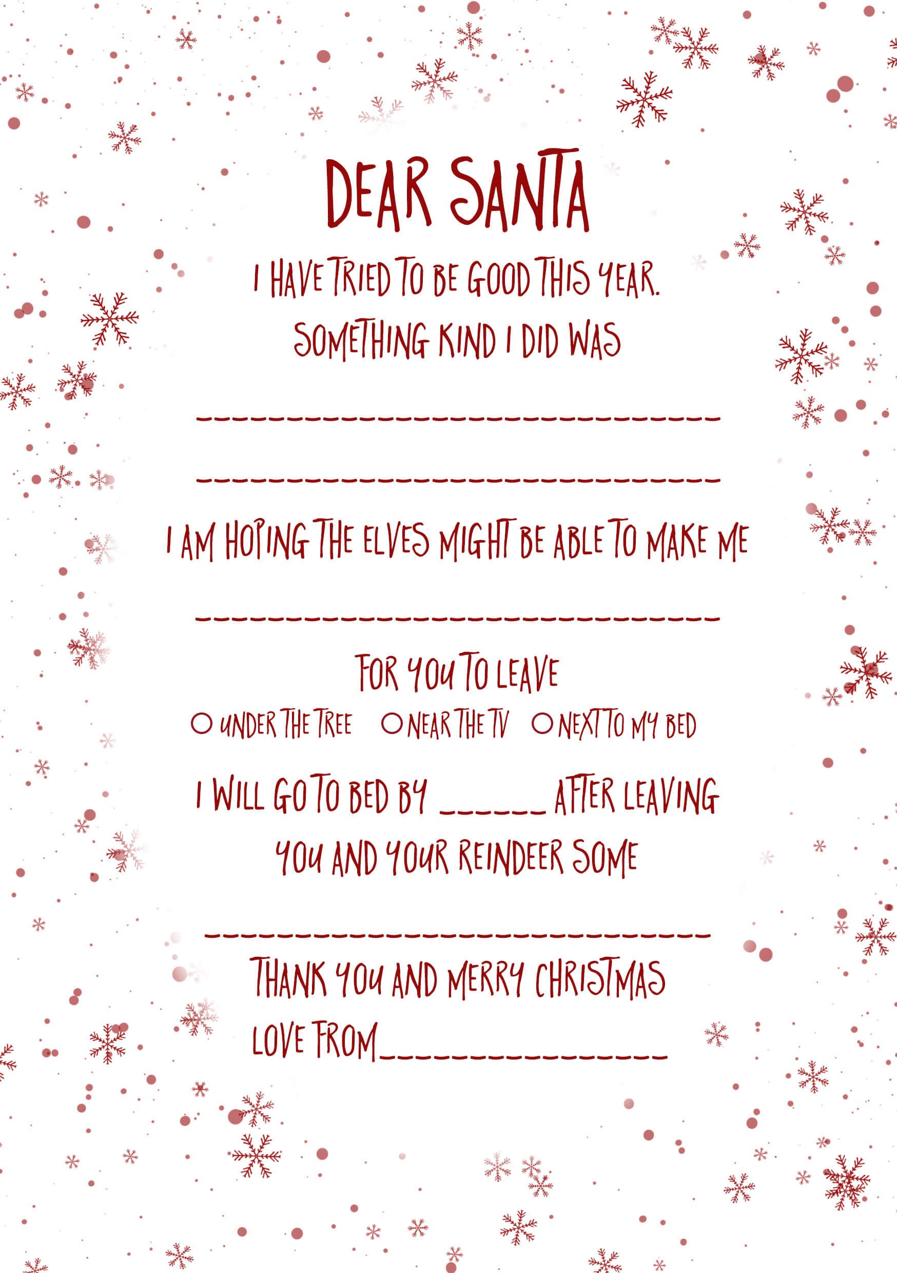 Letter From Santa Template Word Christmas Free Printable Uk Within Letter From Santa Template Word