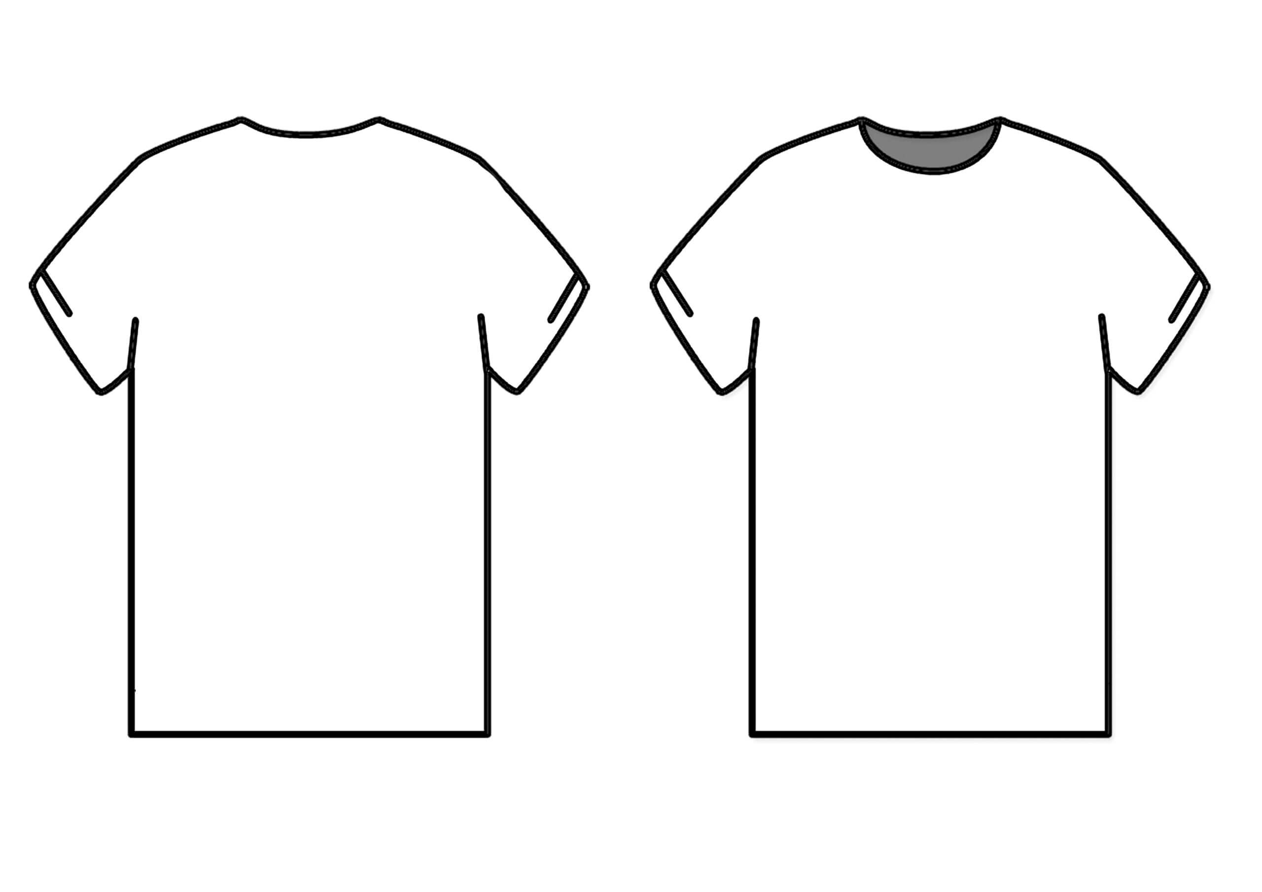 Library Of White Shirt Template Clip Library Stock Png Files Pertaining To Blank T Shirt Outline Template