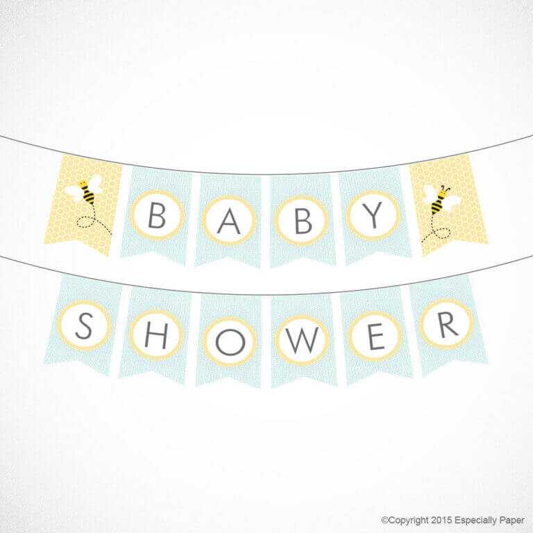 Baby Shower Banner Template Baby Shower Banner Template Printable Gray And Blue