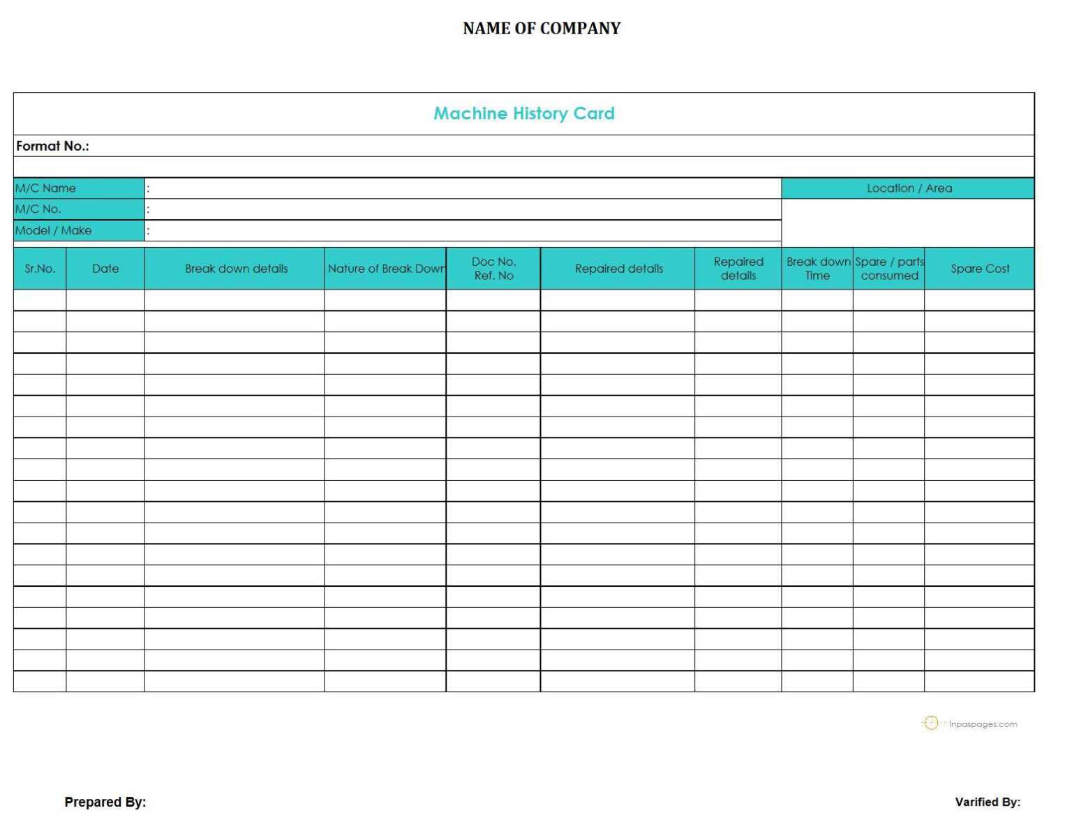 machine-history-card-with-machine-breakdown-report-template-best