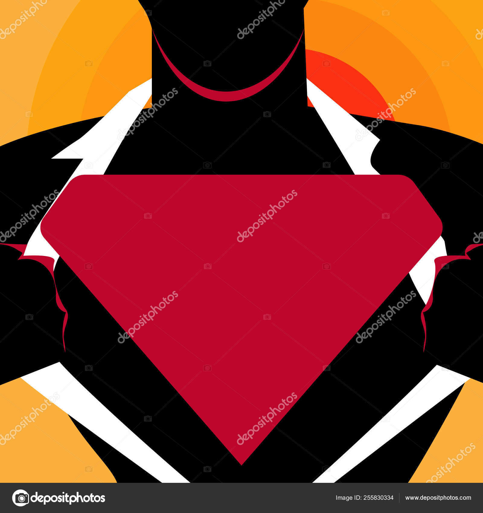Man In Superman Pose Opening Shirt To Reveal Blank Throughout Blank Superman Logo Template