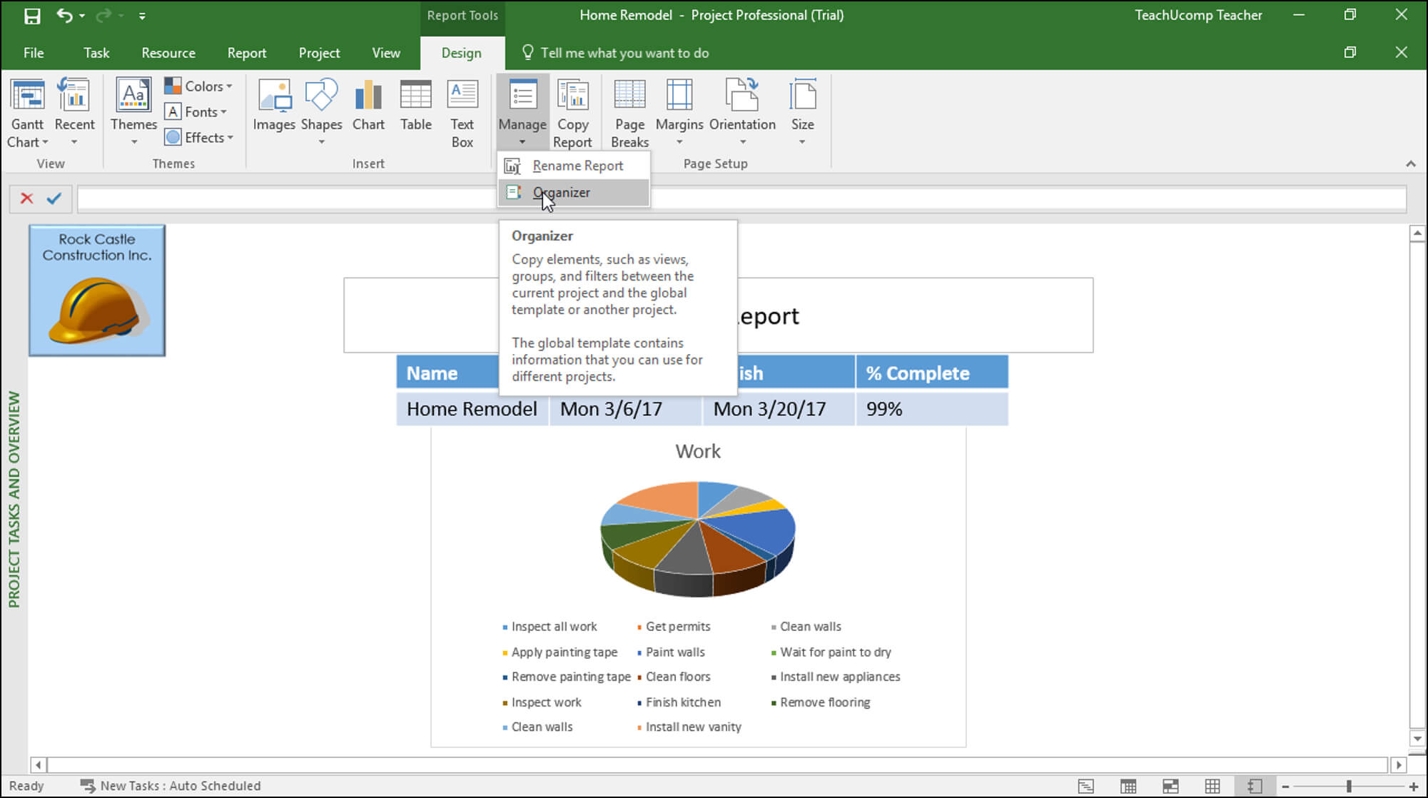 Manage Reports In Microsoft Project – Instructions With Ms Project 2013 Report Templates