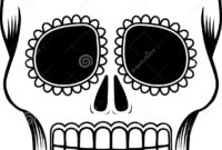 Mexican Sugar Skull Template Stock Vector - Illustration Of with Blank Sugar Skull Template
