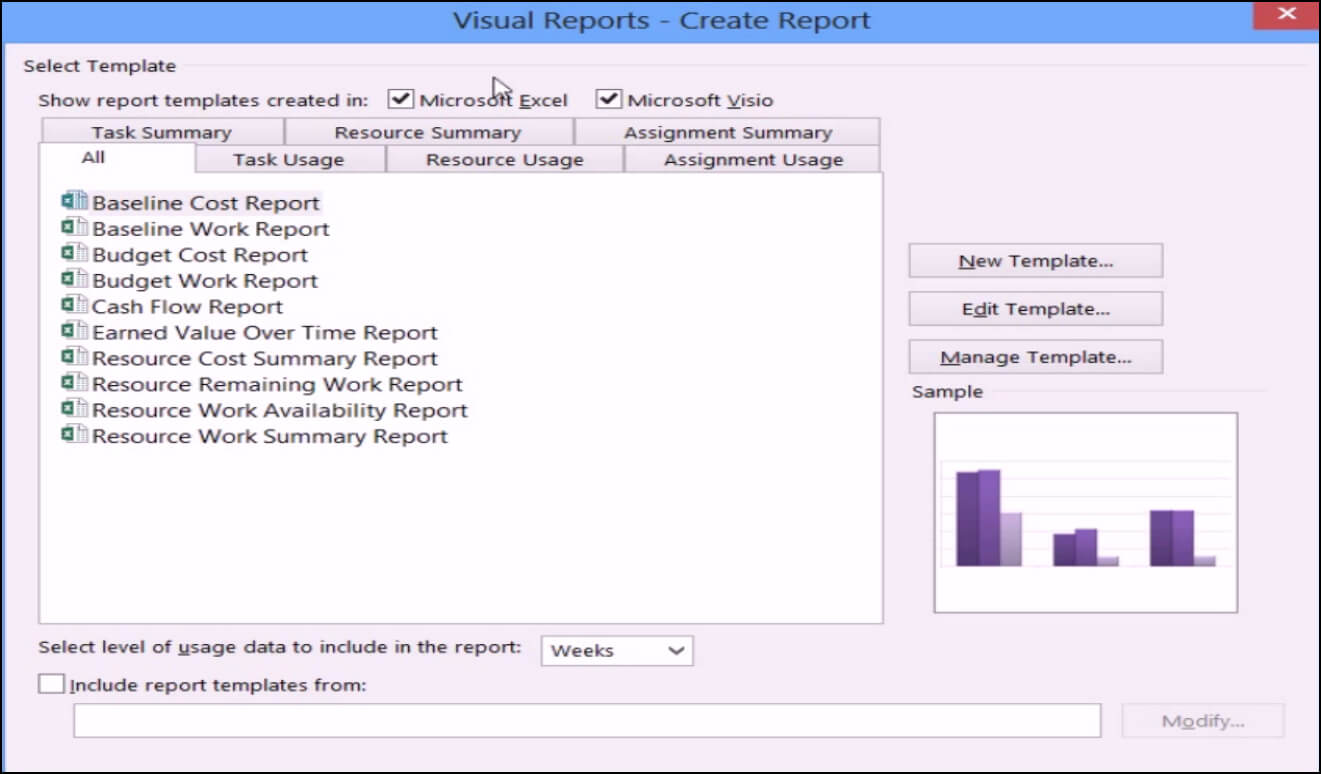 Microsoft Project 2013 Tutorial: Using Visual Reports Intended For Ms Project 2013 Report Templates