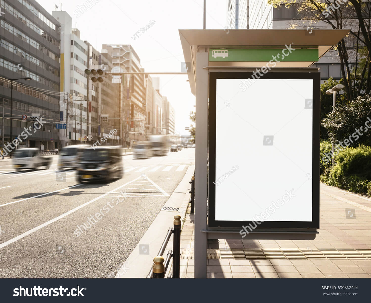 Mock Banner Template Bus Shelter Media Stock Photo (Edit Now Pertaining To Street Banner Template
