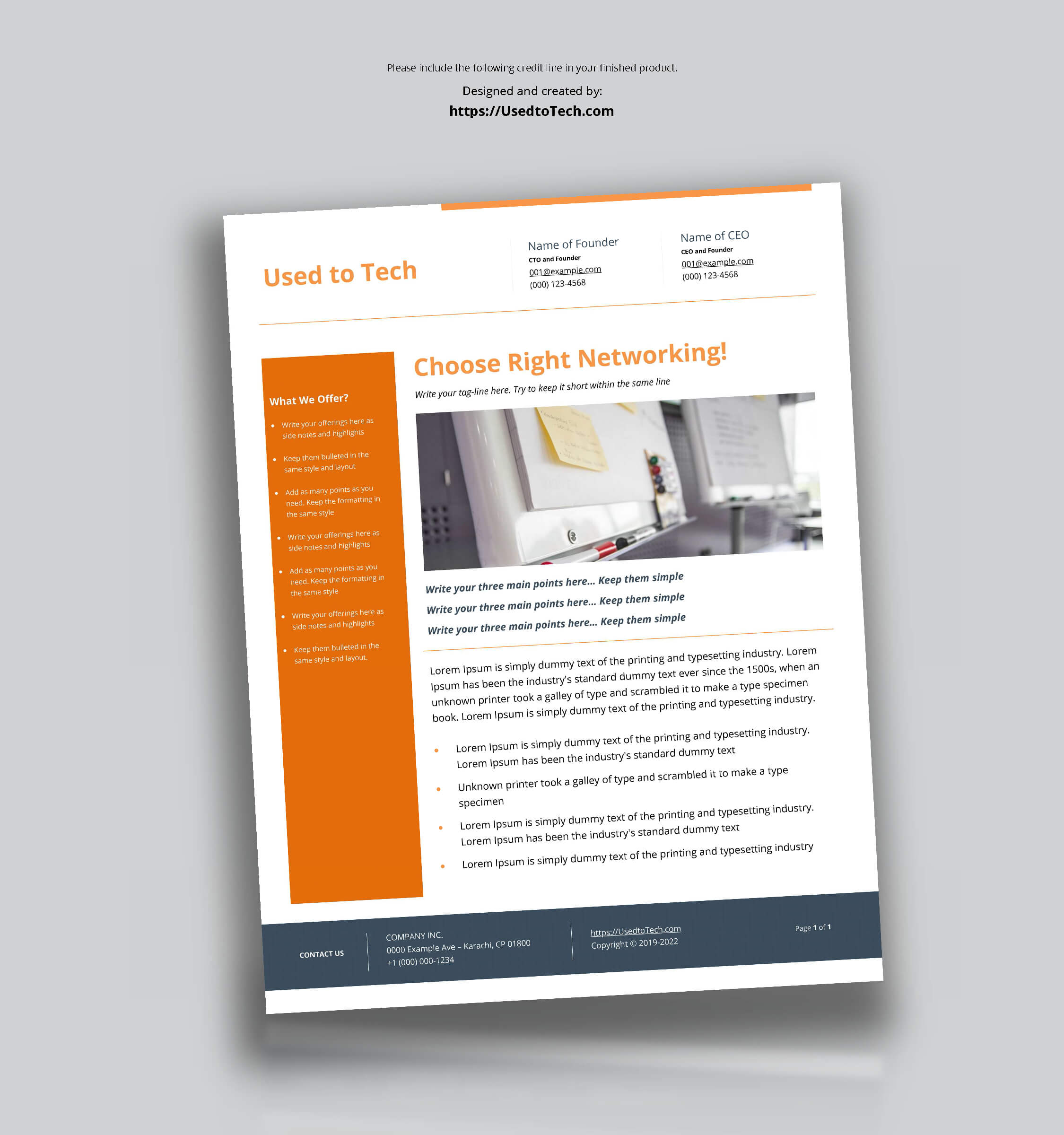 Modern Flyer Design In Microsoft Word Free – Used To Tech Inside Templates For Flyers In Word