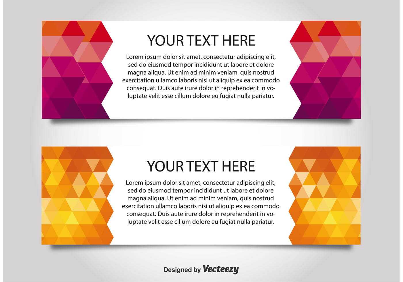 Modern Style Web Banner Templates – Download Free Vectors Within Free Website Banner Templates Download