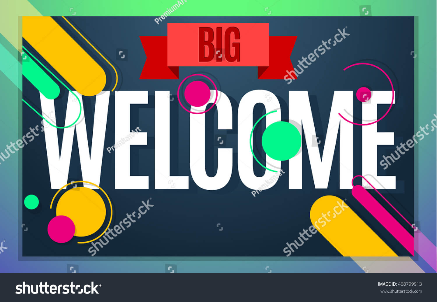 Modern Style Welcome Banner Color Design Stock Vector In Welcome Banner Template