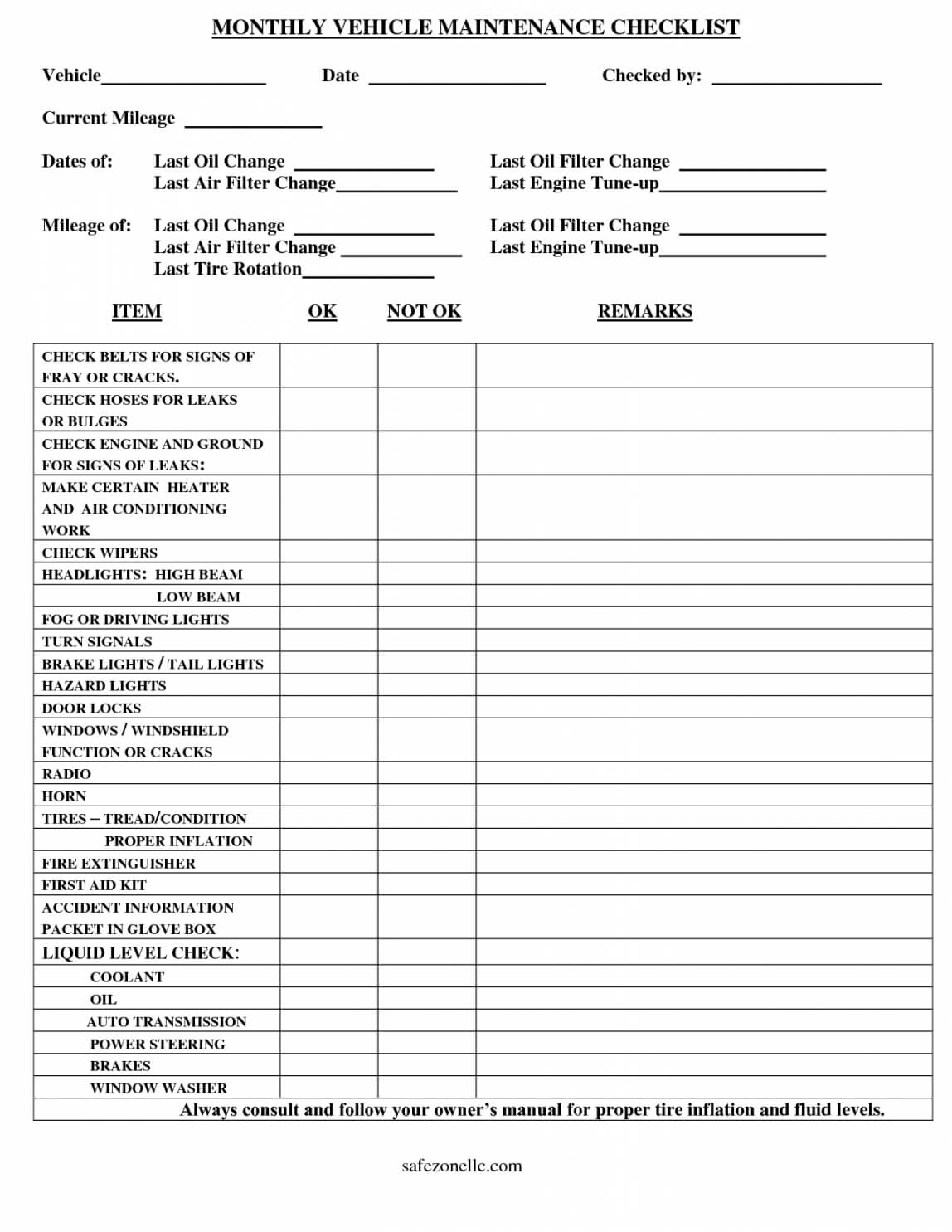 monthly-inspection-checklist-template-for-vehicle-checklist-template