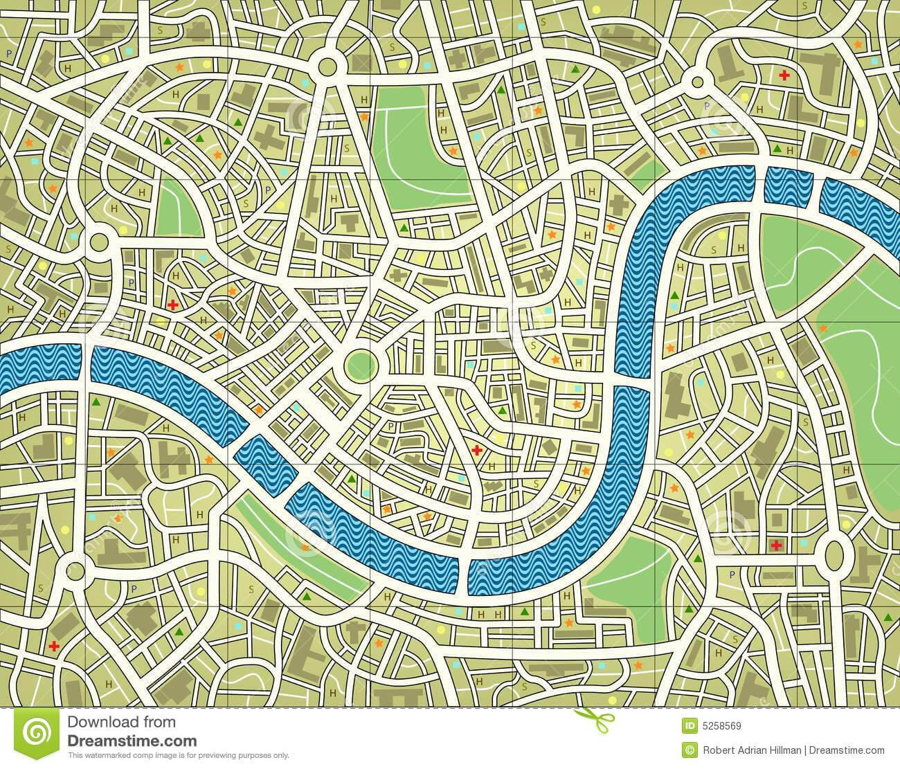 nameless-city-map-stock-vector-illustration-of-survey-5258569-within
