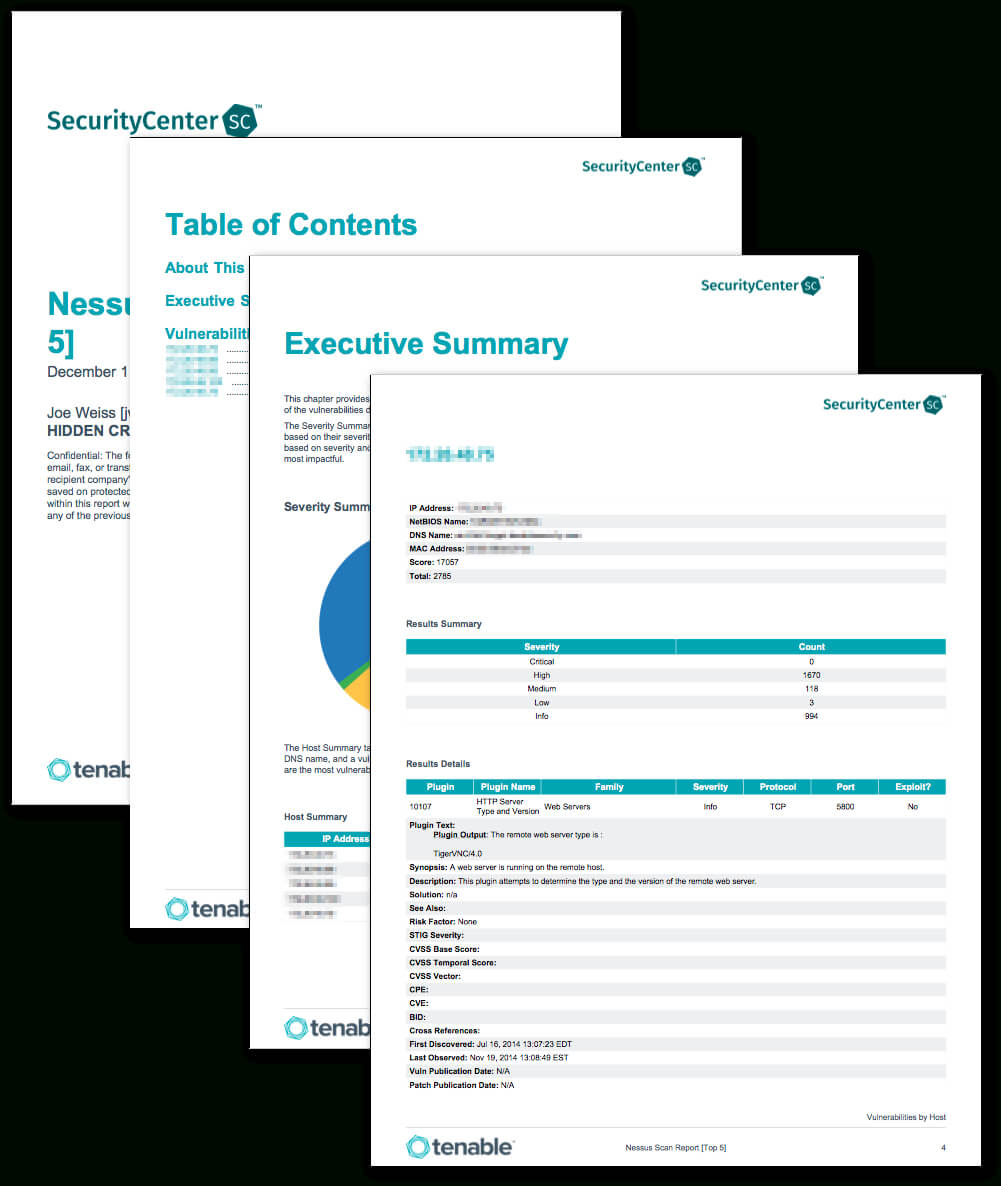 Nessus Scan Report (Top 5) – Sc Report Template | Tenable® Throughout Nessus Report Templates