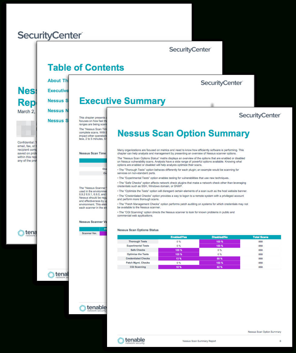Nessus Scan Summary Report - Sc Report Template | Tenable® For Nessus Report Templates