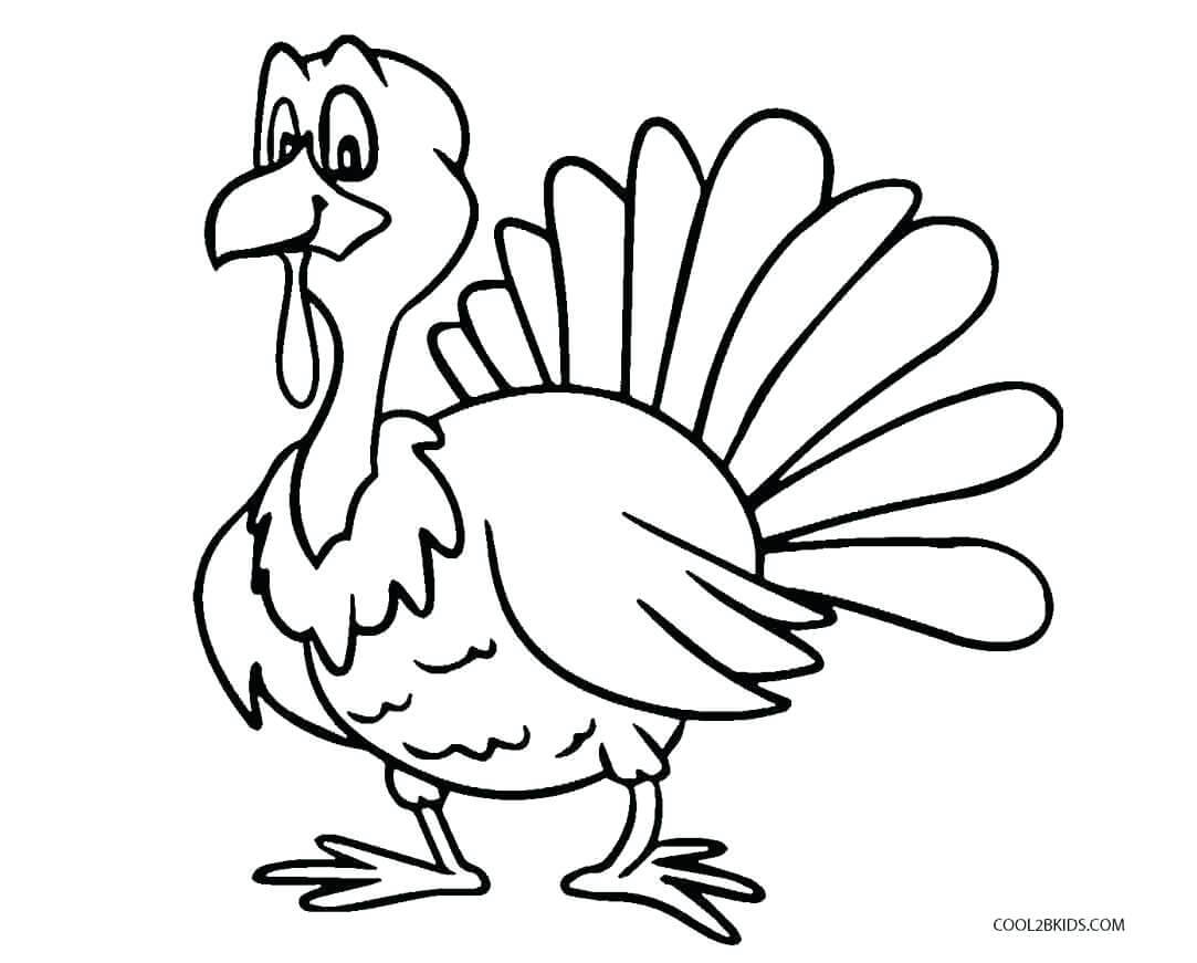 New Coloring Pages : Printable Thanksgiving Turkey Free For Blank Turkey Template