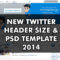 New Twitter Header Banner Size & Free Psd Mockup Template 2014 Pertaining To Twitter Banner Template Psd