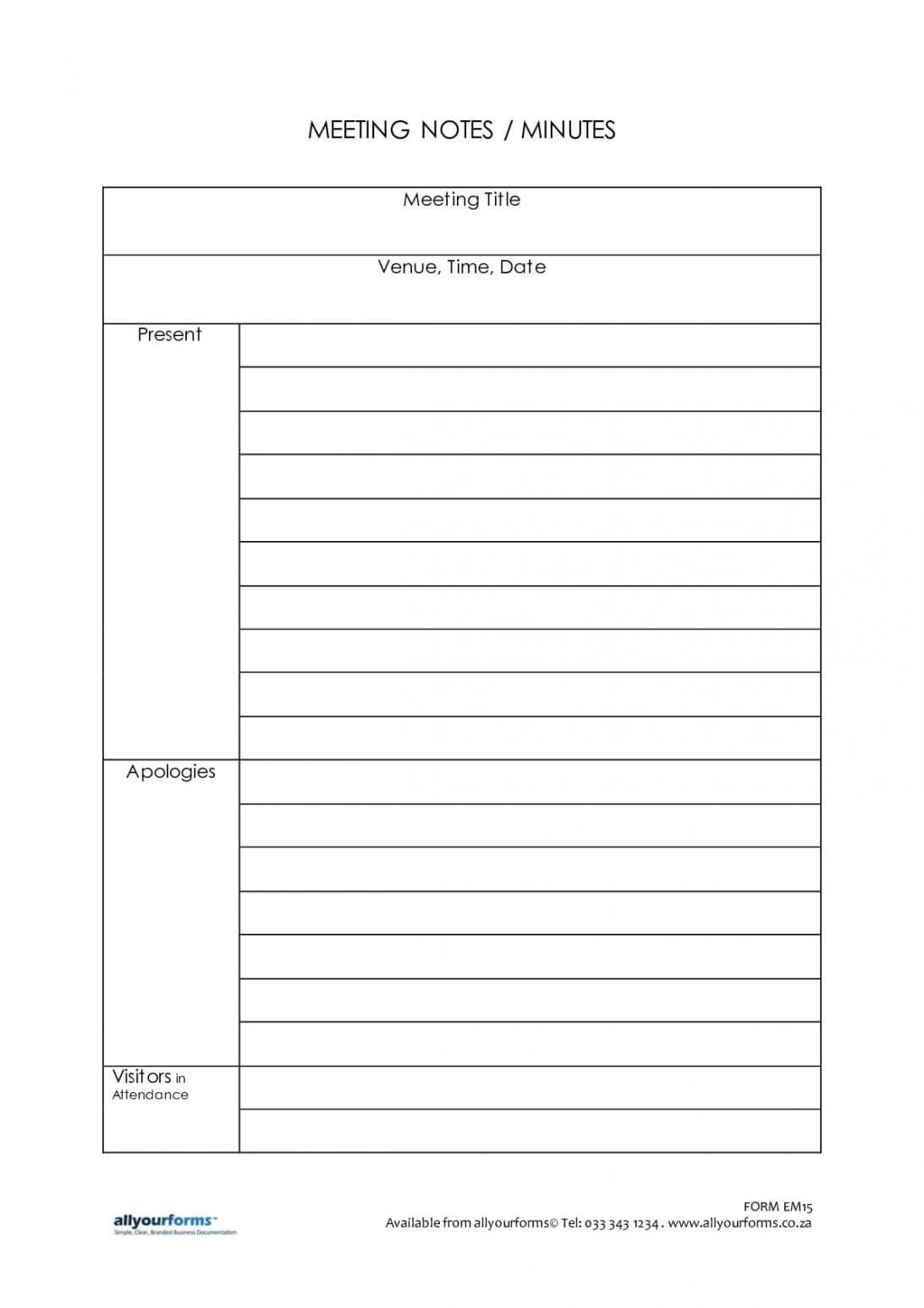 Note Taking Template Free Download Pdf Microsoft Word in Note Taking