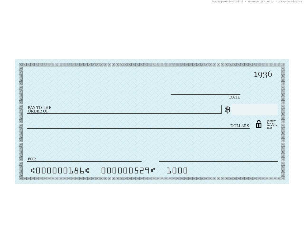 Novelty Check Template – Tunu.redmini.co With Large Blank Cheque Template