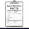 Nutrition Facts Blank Template Diet With Blank Food Label Template