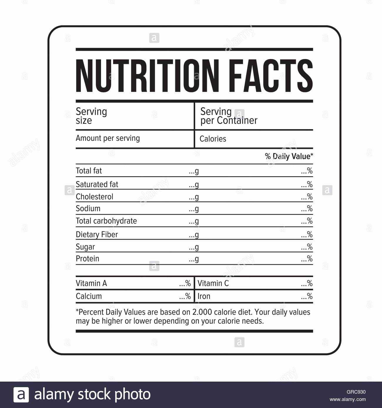 Nutrition Label Template Word - Raptor.redmini.co Inside Nutrition Label Template Word