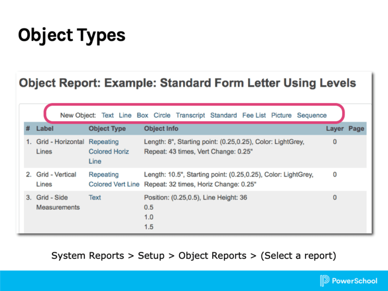Object Reports 1 Basic Building Blocks Regarding Powerschool Reports