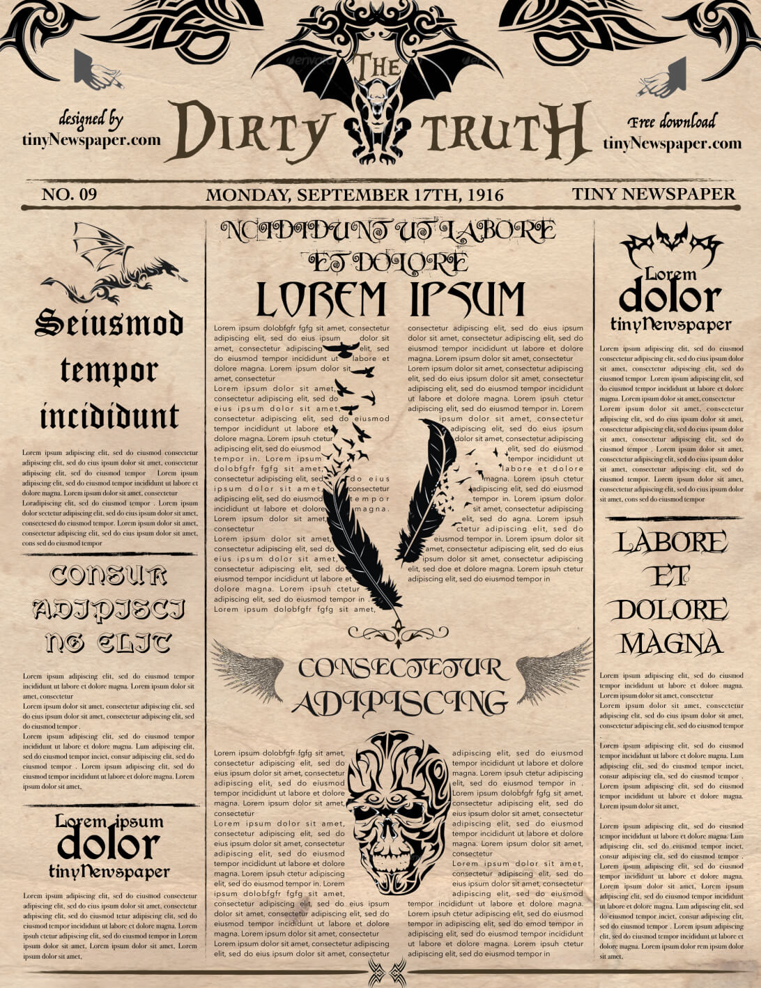 Old Newspaper Article Template Word Photoshop Free Download inside Old Newspaper Template Word ...