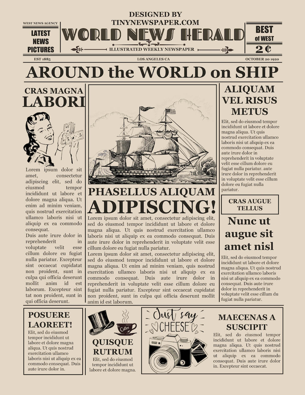 Old Time Newspaper Template Google Docs Word Article Regarding Blank