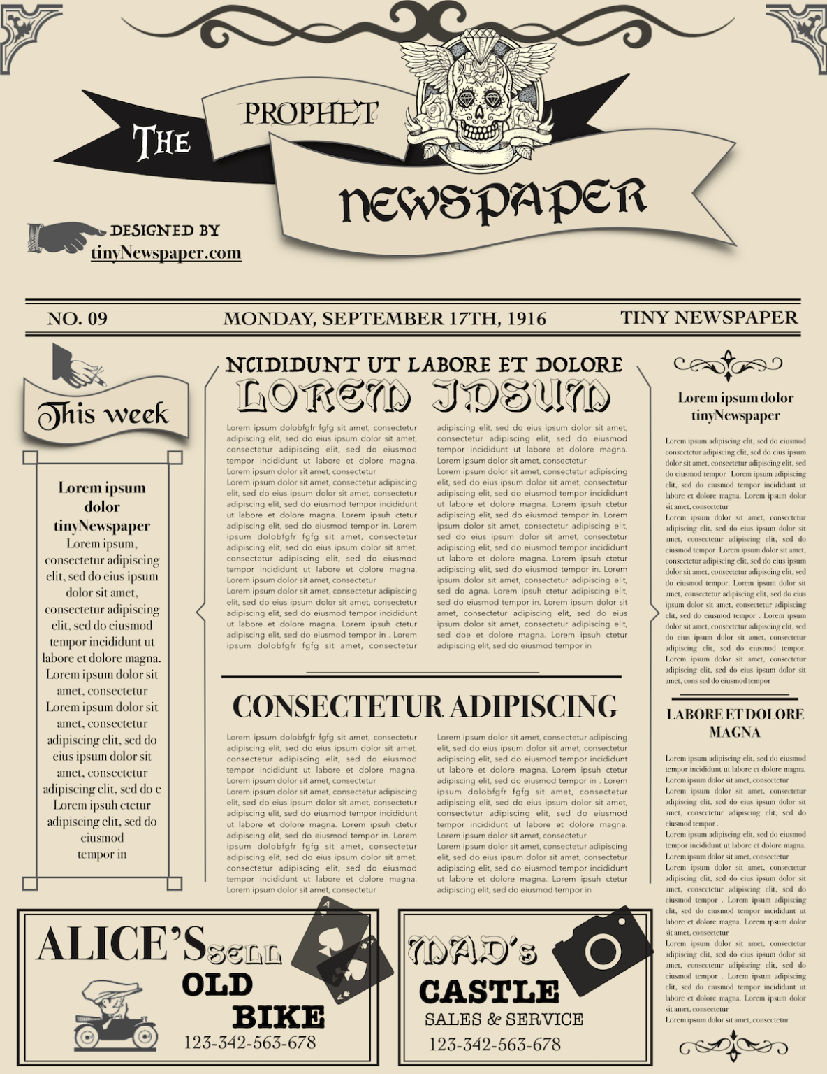 Old Time Newspaper Template Google Docs Word Article Within Old