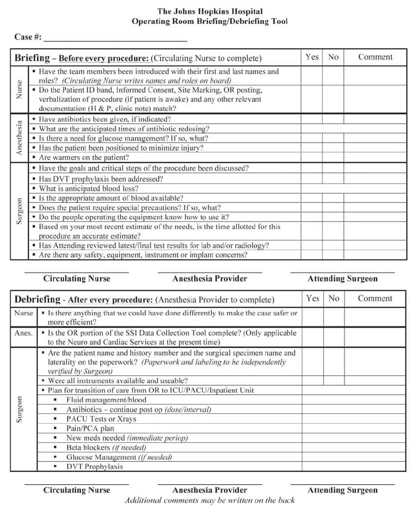 Original Briefing And Debriefing Form | Download Scientific With Debriefing Report Template