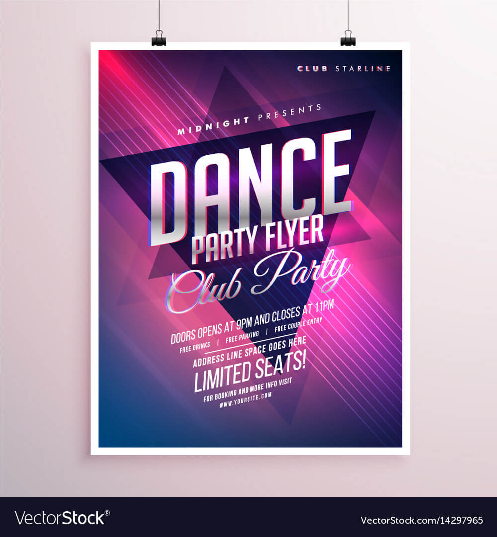 Party Poster Template – Tunu.redmini.co Inside Dance Flyer Template Word