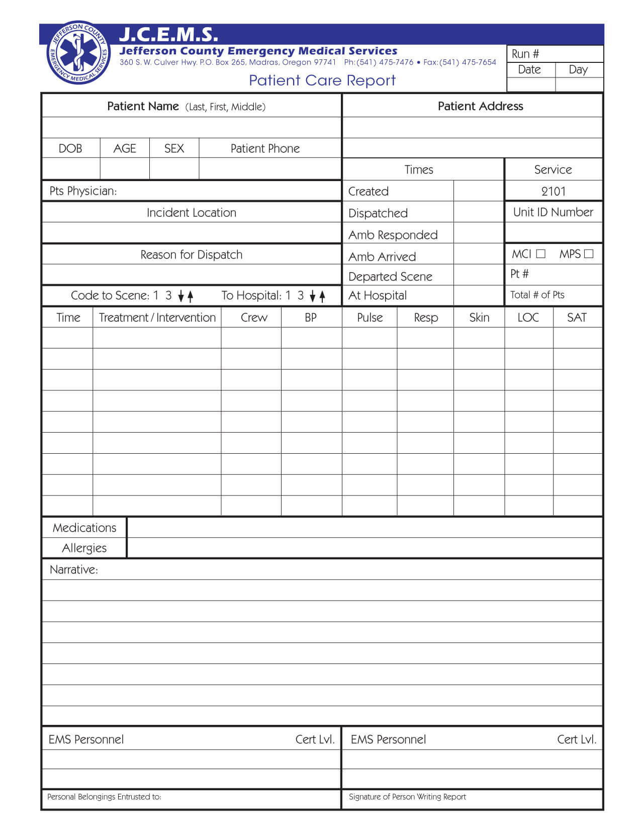 Patient Care Report Template Word Sample Ems Example Inside Patient Care Report Template