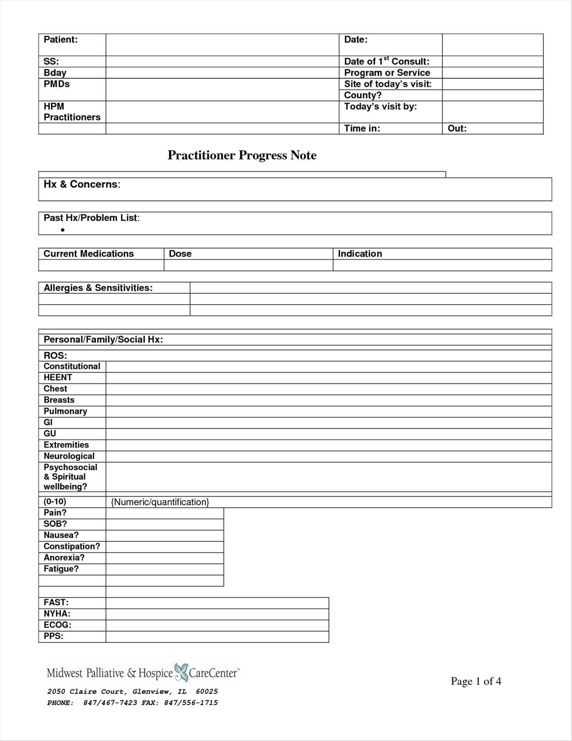 Patient Progress Note Template – Sample Templates – Sample With Soap Note Template Word