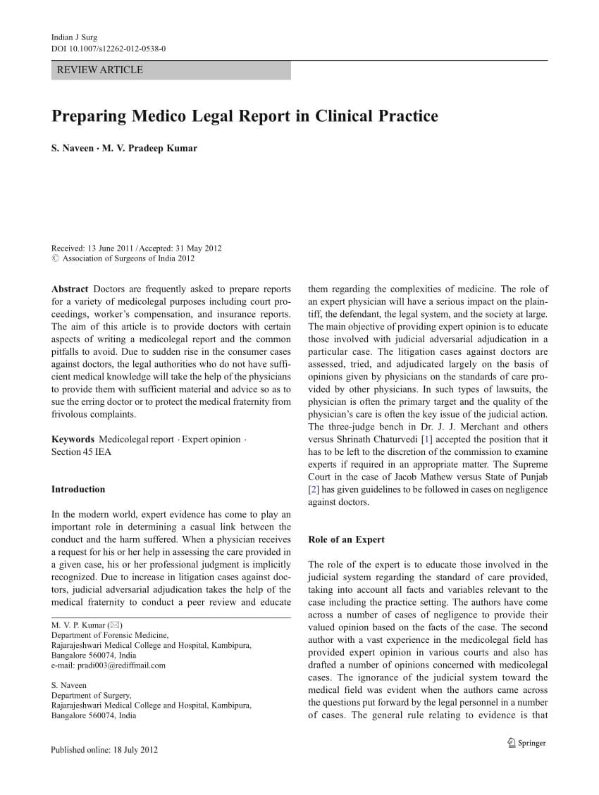 pdf-preparing-medico-legal-report-in-clinical-practice-with-medical
