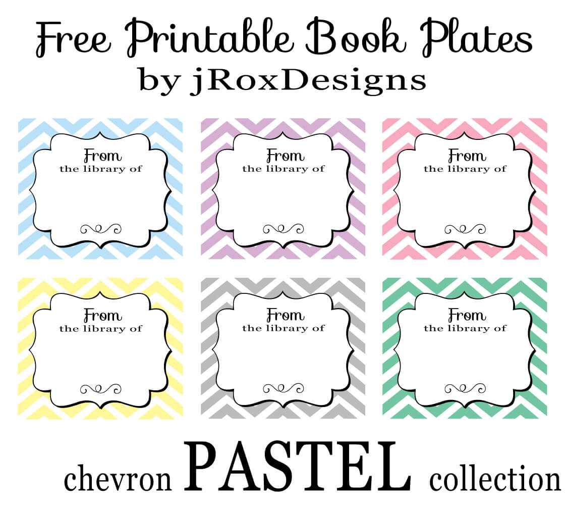 Personalized Your Library With Free Printable Chevron Book Intended For Bookplate Templates For Word