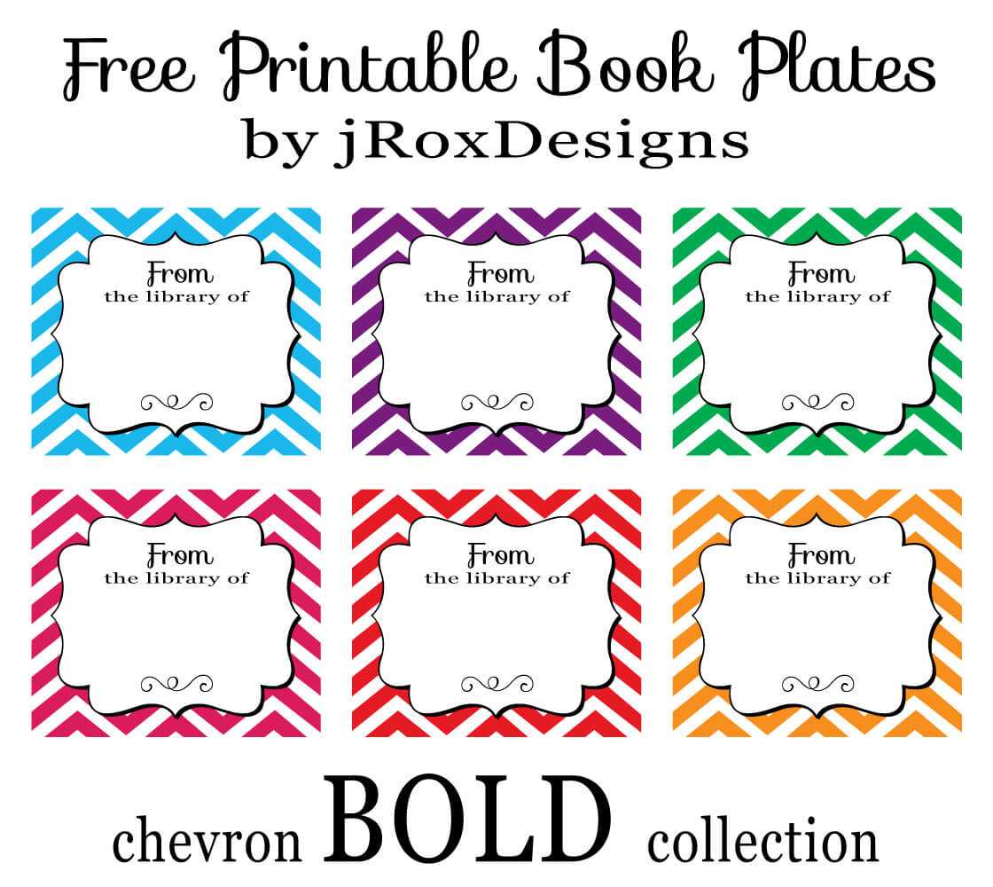 Personalized Your Library With Free Printable Chevron Book Regarding Bookplate Templates For Word