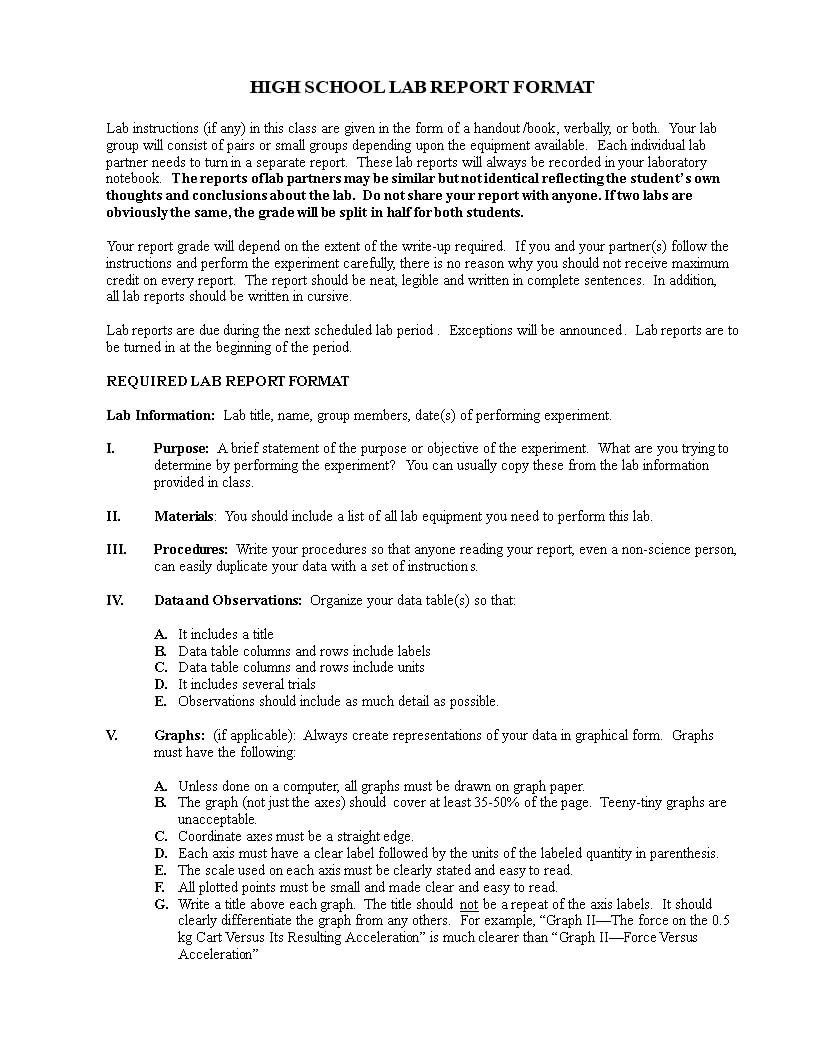 Physics Lab Report Format | Templates At Inside Physics Lab Report Template