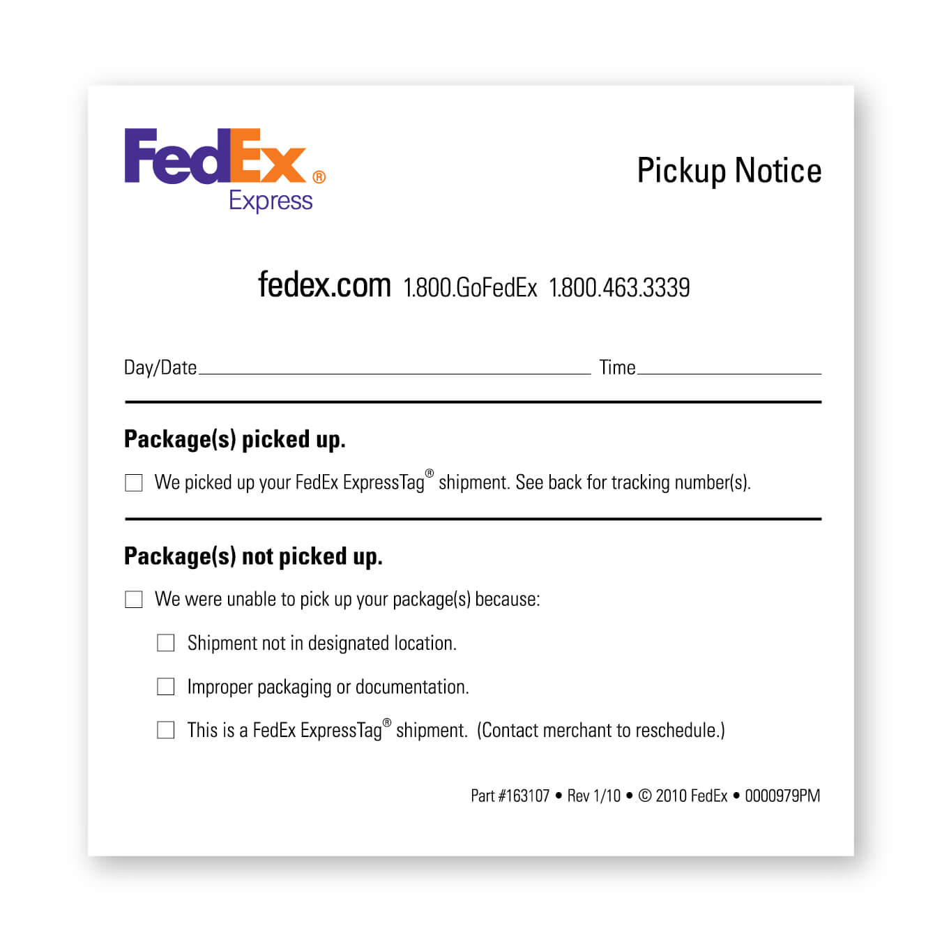 Pickup And Delivery Service Options | Fedex In Fedex Label Template Word