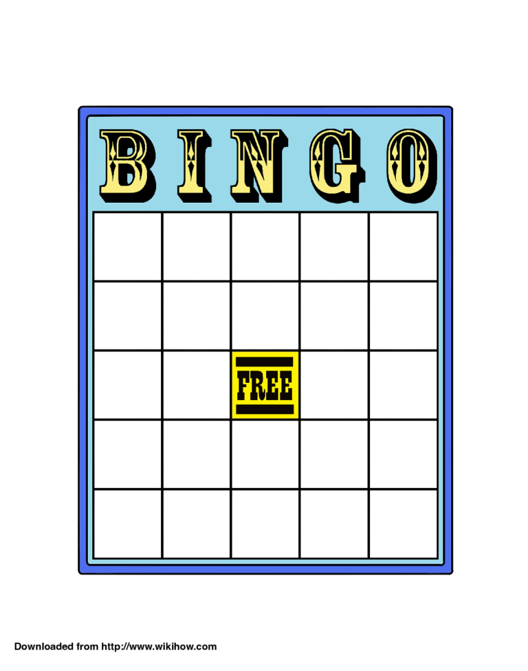 blank bingo card 5x5